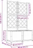 A line drawing diagram of a planter with dimensions indicated by measurement lines and text. Náhľad obrázku produktu