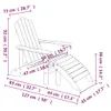 vidaXL Chaises de jardin Adirondack 2 pcs. avec tabourets Voir les images du produit 5