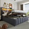 Polsterbett 180*200cm mit Bettkasten, LED-Beleuchtung und Produktbild-Vorschau 1