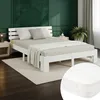 Homestyle4u Massivholzbett 140x200 Weiß – Bett mit Matratze Produktbild-Vorschau 1