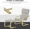 HOMCOM Relaxsessel mit Hocker, Armlehnen, Leinenoptik, Produktbild-Vorschau 5