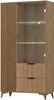 Vitrine ENTIA 100 cm mit Glaselementen und 2 Schubladen, Produktbild-Vorschau 1