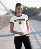 Klassisches Damen WM-Shirt Deutschland Flagge Retro Produktbild-Vorschau 2