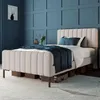 OKWISH Lit simple 90x200 - Lit rembourré avec cadre en bois Voir les images du produit 2