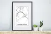 MuchoWow® Gerahmtes Poster Baden-Baden - Karte - Stadtplan Produktbild-Vorschau 4