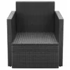 Möbel Gartenstuhl mit Polstern und Kissen Poly Rattan Produktbild-Vorschau 4