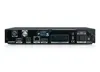 The back panel of a black electronic device, likely a set-top box, is shown against a white background. Podgląd zdjęcia produktu