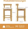 Zestaw 2 krzeseł barowych, drewno, wysokość siedziska 62 Podgląd zdjęcia produktu 2