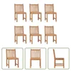 The Living Store Gartenstühle 6 Stk. Massivholz Teak Produktbild-Vorschau 9