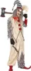 A person dressed in a bloody clown costume holding an axe. Produktbild-Vorschau