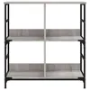 vidaXL Libreria Grigio Sonoma 78,5x33x82 cm Materiale Anteprima dell’immagine prodotto 4