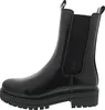 A black Chelsea boot is shown against a white background. Produktbild-Vorschau
