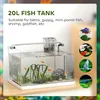 PawHut Glas-Goldfischaquarium mit LED-Beleuchtung, 20 l Produktbild-Vorschau 6