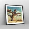 Gerahmtes Poster - Schwarzer Rahmen - Sitzen Elefant Baum - Produktbild-Vorschau 8