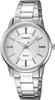 A close-up studio shot of a silver Casio watch with a white face. Produktbild-Vorschau