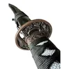 Katana decorativa in bambù, nera, con incisione del drago, Anteprima dell’immagine prodotto 4
