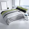 Baumwolle Bettwäsche Set 135x200 cm 80x80 cm Grau Grün Produktbild-Vorschau 2