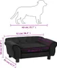 vidaXL Canapé pour chien noir 72x45x30 cm peluche Voir les images du produit 12
