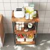 Skriňa na kolieskach, rustikálny raňajkový stôl, kuchynský Náhľad obrázku produktu 5