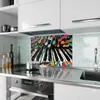 Küchenrückwand Spritzschutz Glas mit Motiv Musiknoten Produktbild-Vorschau 2