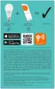 Diagram showing how to connect a smart bulb to a smartphone app for smart home control. Produktbild-Vorschau