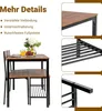 COSTWAY Esstisch Set 4-teilig, Küchentisch mit 2 Stühlen & Produktbild-Vorschau 5