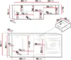 Diagram showing the dimensions of kitchen cabinets and drawers. Produktbild-Vorschau