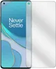 A screen protector is shown placed over a smartphone screen. Produktbild-Vorschau