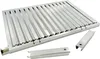 A stainless steel grill grate and two smaller metal pieces are shown on a white background. Produktbild-Vorschau