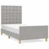 The Living Store Bettgestell mit Kopfteil Hellgrau 100x200 Produktbild-Vorschau 2