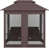 vidaXL Pavillon Umwandelbare Schaukelbank Kaffeebraun Produktbild-Vorschau 22