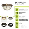 Buitenplafondlamp "Milano", koperkleurig, antiek design, Productafbeelding-voorbeeld 2