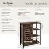 Buffet 71x32x82cm - Bois foncé industriel, rustique, Voir les images du produit 6