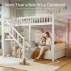 INONEFT Kinderbett Etagenbett 140x200cm mit Rausfallschutz Produktbild-Vorschau 6