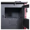 Close-up view of the interior of a wood-burning stove with the door open. Produktbild-Vorschau
