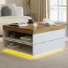 MODFU Tavolino quadrato con piano girevole a 360 gradi, con Anteprima dell’immagine prodotto 9