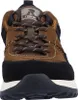 A close-up, front-facing view of a brown and black sneaker. Voir les images du produit