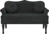 Panchina con cuscino in velluto nero 120,5x65x75 cm Anteprima dell’immagine prodotto 10