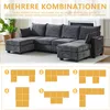 Modulares Chenille-Sofa, Ecksofas für das Wohnzimmer Produktbild-Vorschau 6