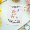 Mr. & Mrs. Panda Ansichtskarte Malerin Leidenschaft - Weiß Produktbild-Vorschau 2