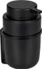 A black soap dispenser mounted on a wall. Náhľad obrázku produktu