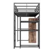 Letto a castello Flieks in metallo 90x200cm con armadio, Anteprima dell’immagine prodotto 12