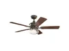 Großer LED Outdoor Deckenventilator mit Lampe, Deckenlüfter Produktbild-Vorschau 2