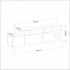Skye Decor, Moderne TV-Bank 192 cm, Travertin & Walnuss, Produktbild-Vorschau 7