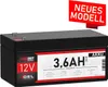 Langzeit Akku 12V 3,6Ah Blei Gel Akku Batterie Bleiakku AGM Produktbild-Vorschau 3