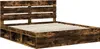 vidaXL Bettrahmen Geräucherte Eiche 200 x 200 cm Massives Produktbild-Vorschau 4
