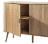 CALICOSY - Buffet 3 portes arrondi avec façades lames effet Voir les images du produit 9