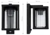 Ledvion Wandleuchte IP44 E27 schwarz sensor Quadrat Produktbild-Vorschau 4