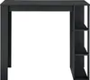 A dark gray bar table with three shelves on the right side, presented against a white background. Náhled obrázku produktu