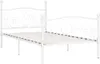 vidaXL Bettgestell mit Lattenrost Weiß Metall 100 × 200 cm Produktbild-Vorschau 1